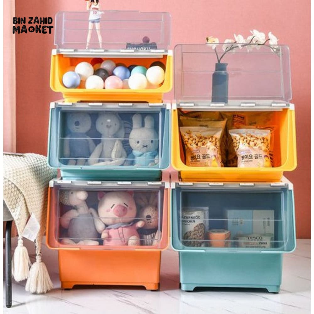 STORAGE BOX FRONT OPENING THICKENED KIDS ORGANIZER SNACKS STORAGE CABINET