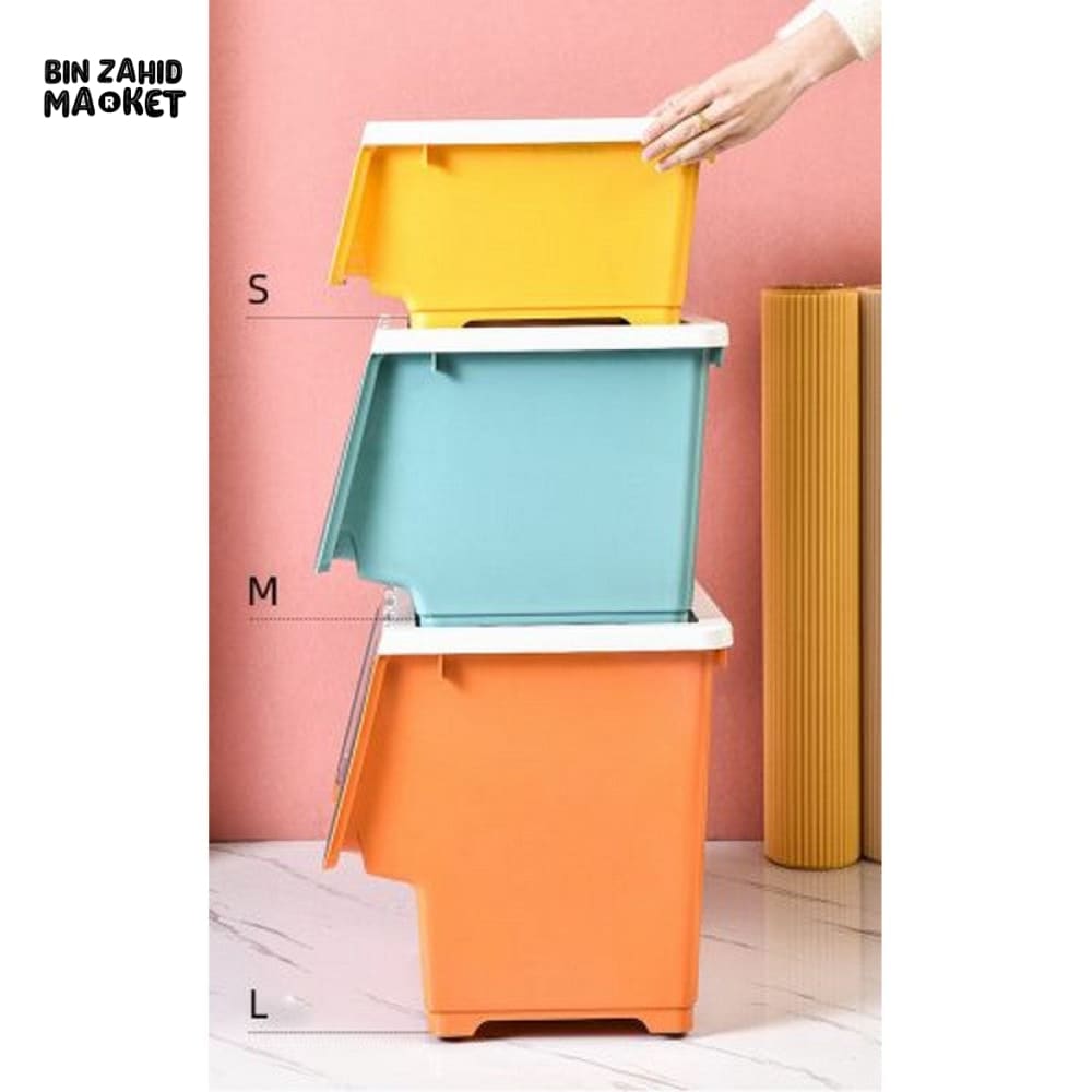 STORAGE BOX FRONT OPENING THICKENED KIDS ORGANIZER SNACKS STORAGE CABINET