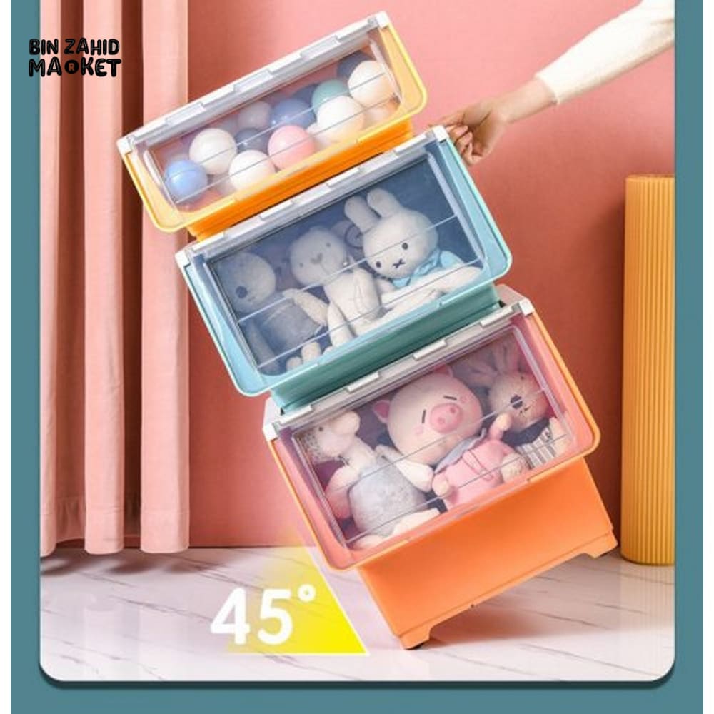 STORAGE BOX FRONT OPENING THICKENED KIDS ORGANIZER SNACKS STORAGE CABINET