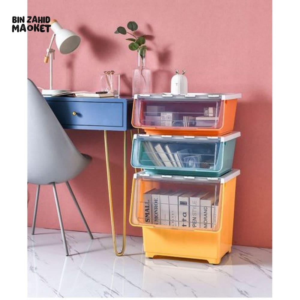 STORAGE BOX FRONT OPENING THICKENED KIDS ORGANIZER SNACKS STORAGE CABINET