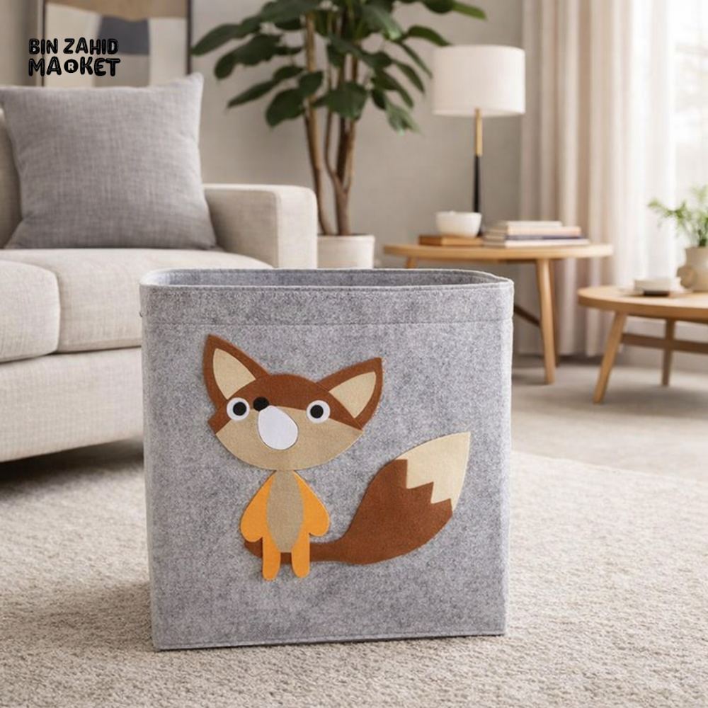 STORIUM CARTOON PRINTED STORAGE BOX - SQUARE