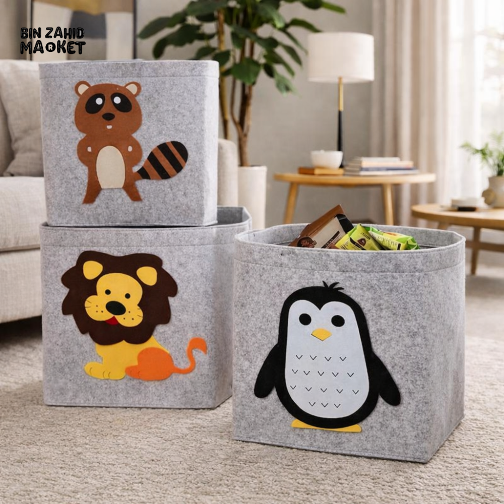 STORIUM CARTOON PRINTED STORAGE BOX - SQUARE