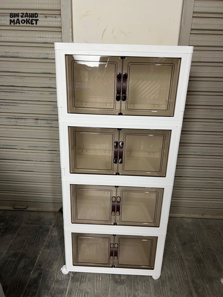 STORIUM STACKABLE STORAGE CUPBOARD - 4 LAYERS