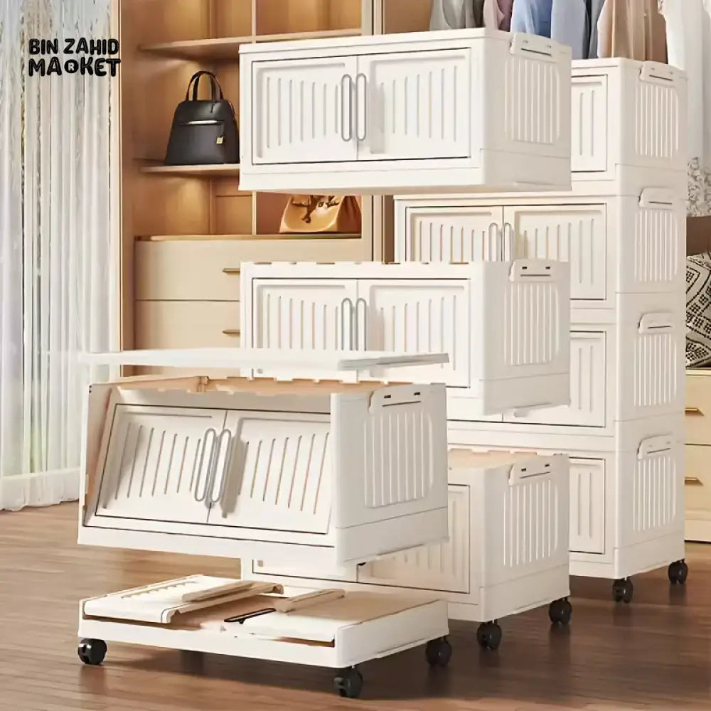 STORIUM STACKABLE STORIES MULTILAYERS WARDROBE STORAGE CABINET WITH WHEELS - SOLID