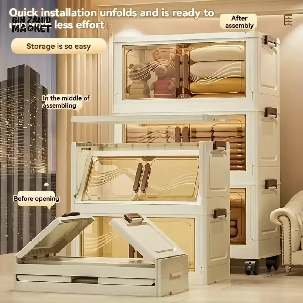 STORIUM STACKABLE STORIES MULTILAYERS WARDROBE STORAGE CABINET - TRANSPARENT