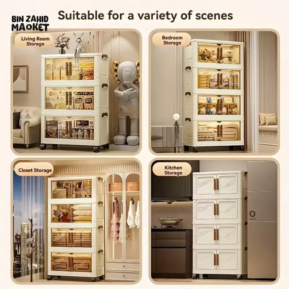 STORIUM STACKABLE STORIES MULTILAYERS WARDROBE STORAGE CABINET - TRANSPARENT