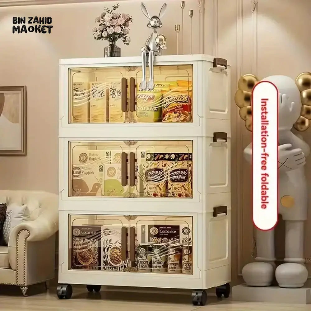 STORIUM STACKABLE STORIES MULTILAYERS WARDROBE STORAGE CABINET - TRANSPARENT