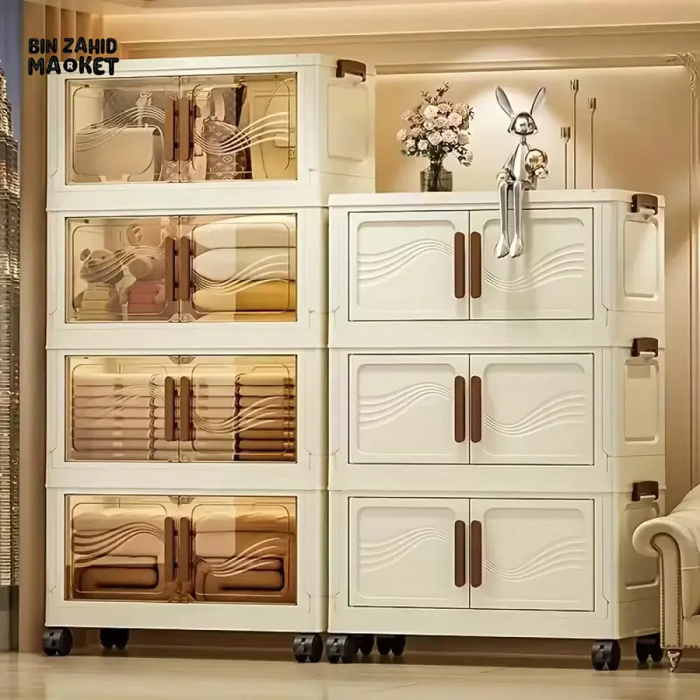 STORIUM STACKABLE STORIES MULTILAYERS WARDROBE STORAGE CABINET - TRANSPARENT