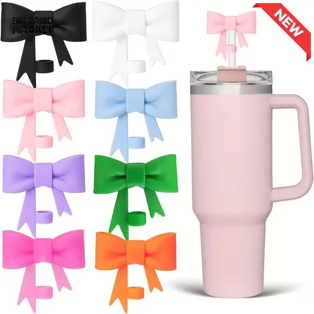 STRAW COVER FOR STANLEY - ELEGANT BIG BOW TIE STRAW COVER CAP