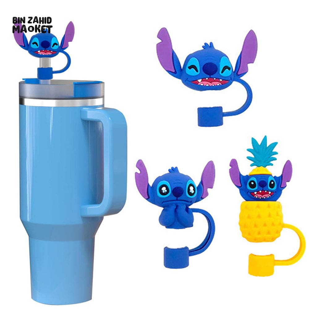 STRAW COVER FOR STANLEY - KAWAII LILO & STITCH DUSTPROOF STRAW CAP SILICONE STRAW CUP