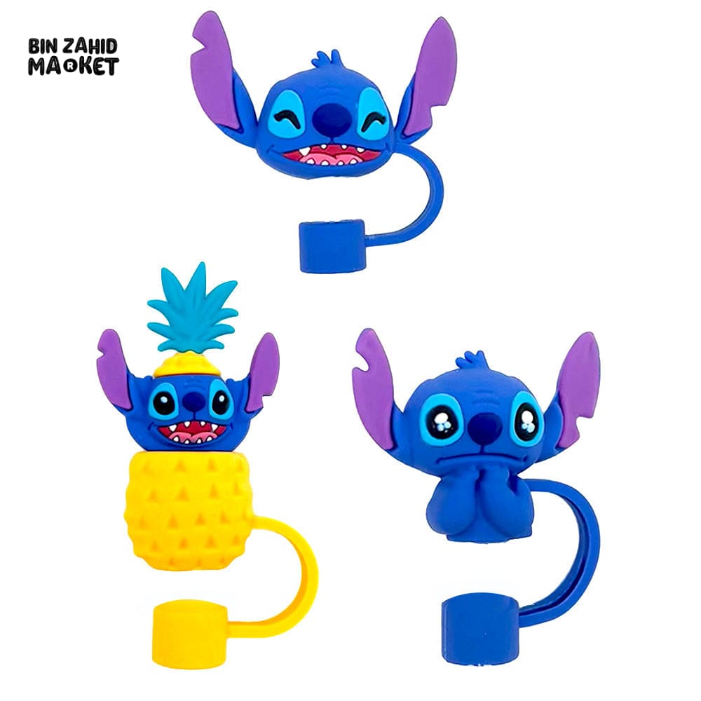 STRAW COVER FOR STANLEY - KAWAII LILO & STITCH DUSTPROOF STRAW CAP SILICONE STRAW CUP