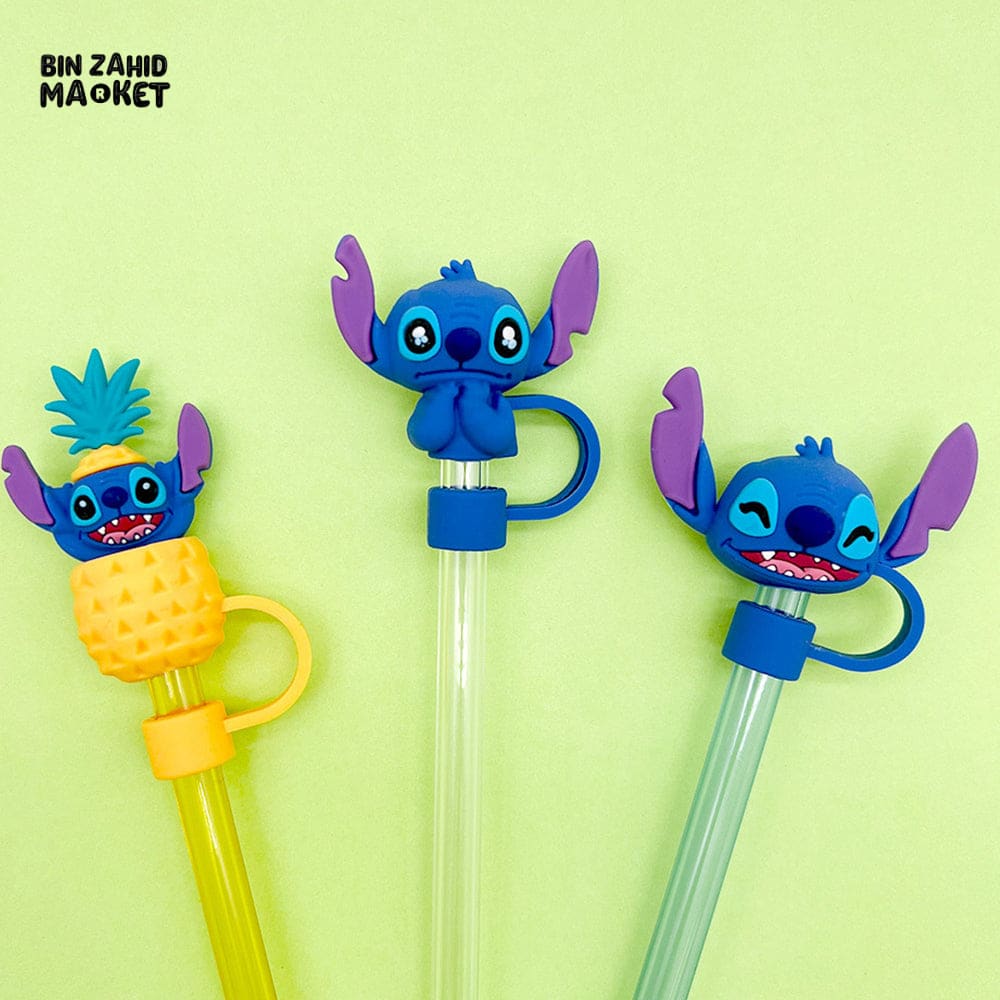 STRAW COVER FOR STANLEY - KAWAII LILO & STITCH DUSTPROOF STRAW CAP SILICONE STRAW CUP