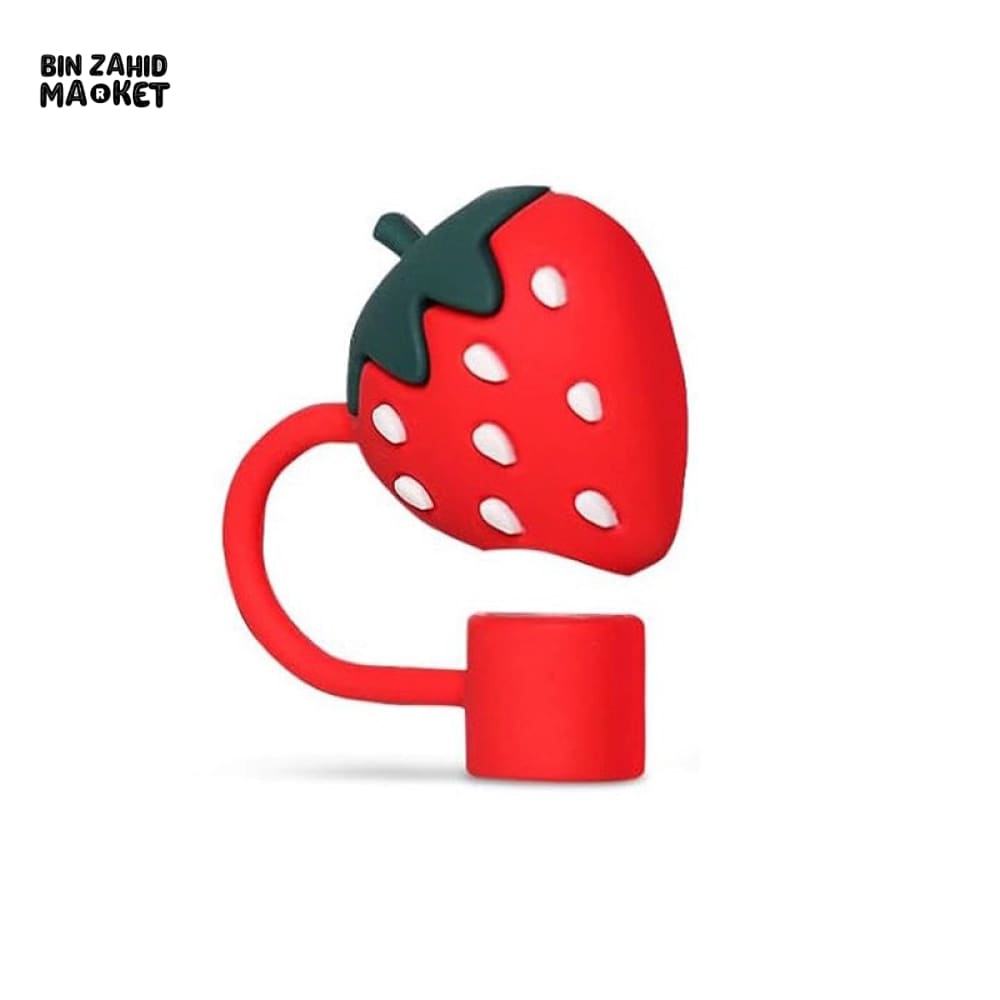 STRAW COVER FOR STANLEY - STRAWBERRY RESUABLE STRAW TOPPER