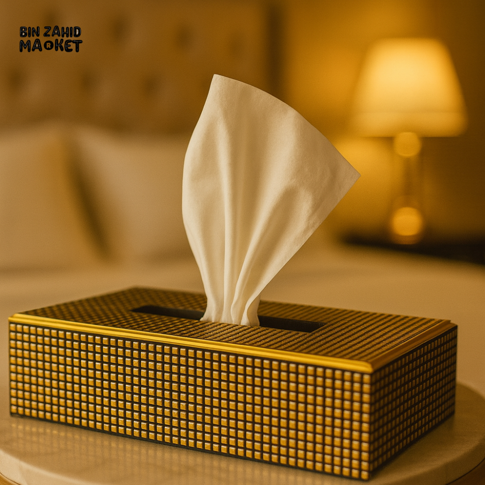 STYLISH GOLDEN TISSUE CASE – PREMIUM HOME ACCESSORY
