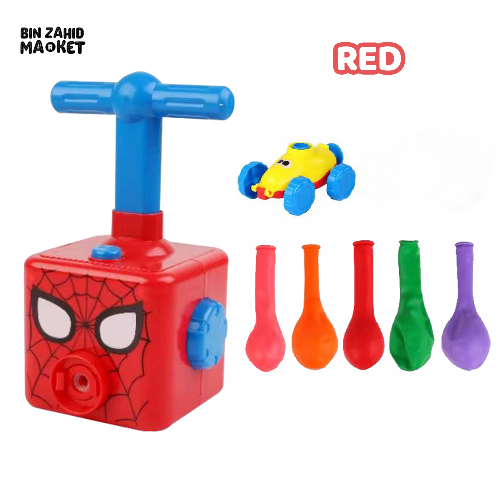 SUPER CHARACTERS AIR PRRESSURE BALLOON CAR TOY Spiderman