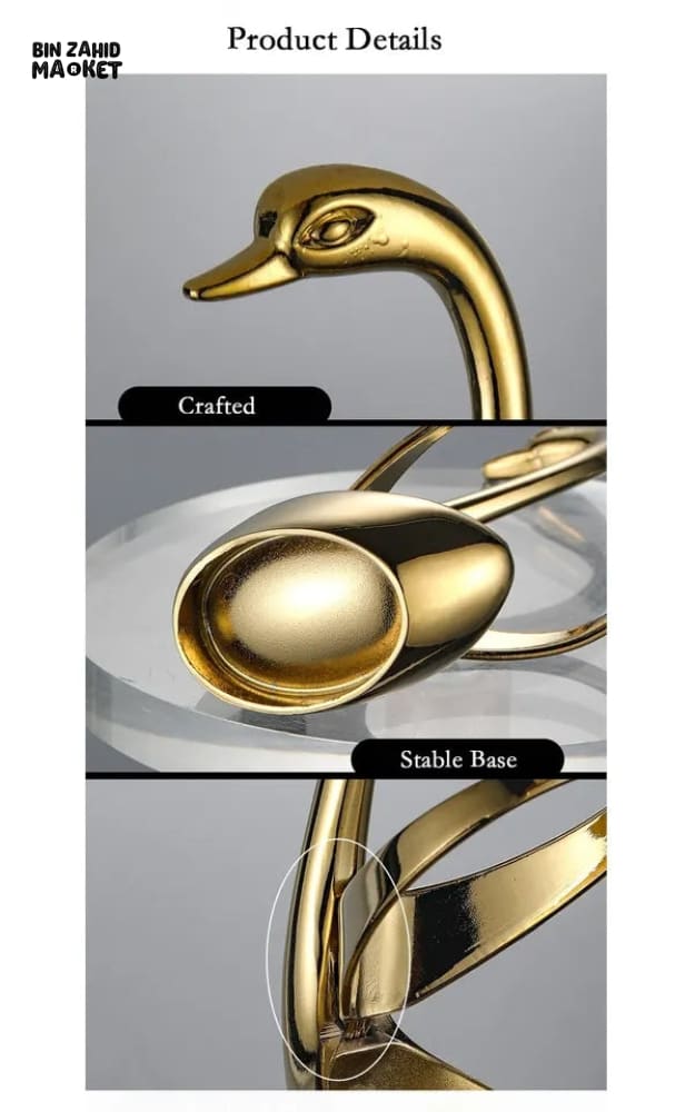SWAN SHAPED CUTLERY HOLDER Golden