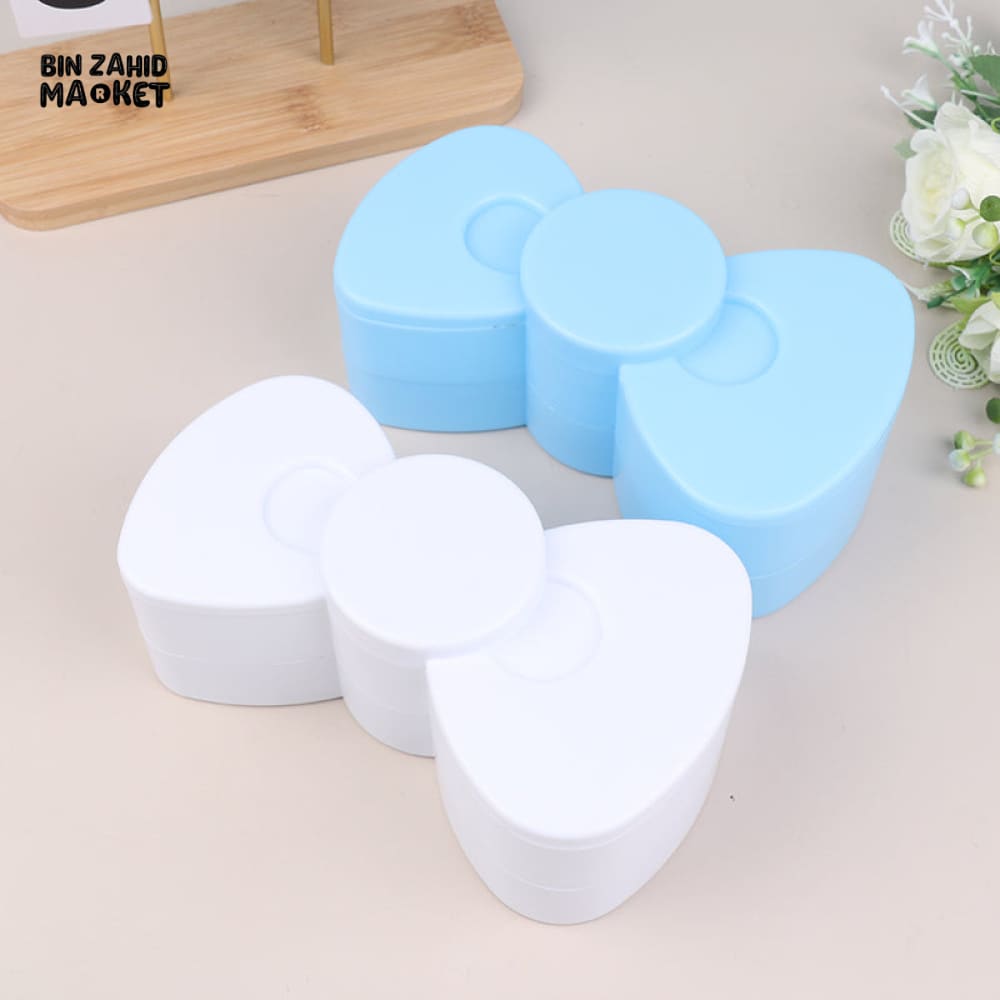 SWEET BOW JEWELRY ORGANIZER – DOUBLE LAYER PLASTIC STORAGE BOX FOR CHILDREN’S DIY & HANDMADE ACCESSORIES