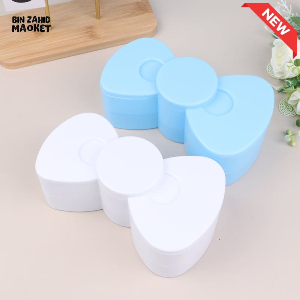 SWEET BOW JEWELRY ORGANIZER – DOUBLE LAYER PLASTIC STORAGE BOX FOR CHILDREN’S DIY & HANDMADE ACCESSORIES