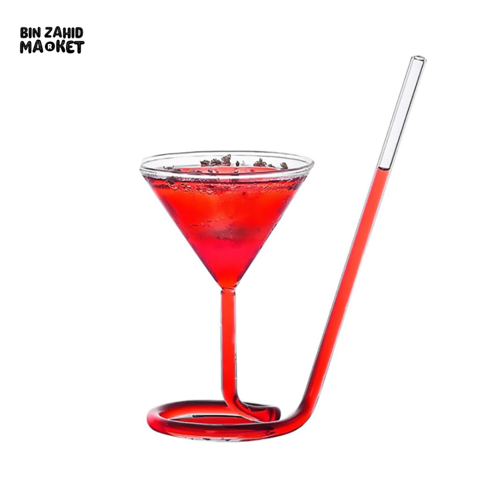 TAIL STRAW GLASS - COCKTAIL SHAPE