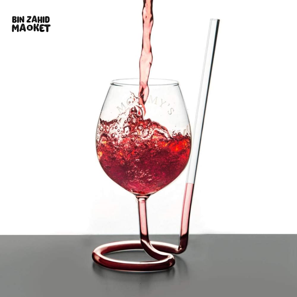 TAIL STRAW GLASS - WINE SHAPE