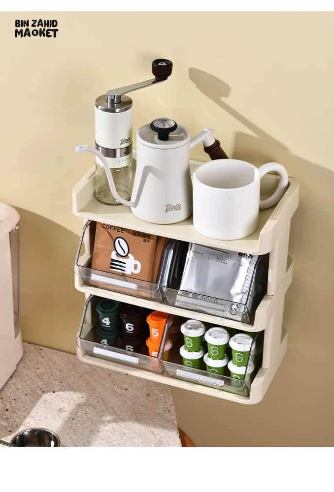 TEA BAG BOX TEA CAPSULE HOLDER COFFEE GRINDER MUG CUP STAND TEAPOT RACK