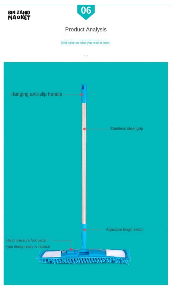 TELESCOPIC MICROFIBER CLEANING MOP