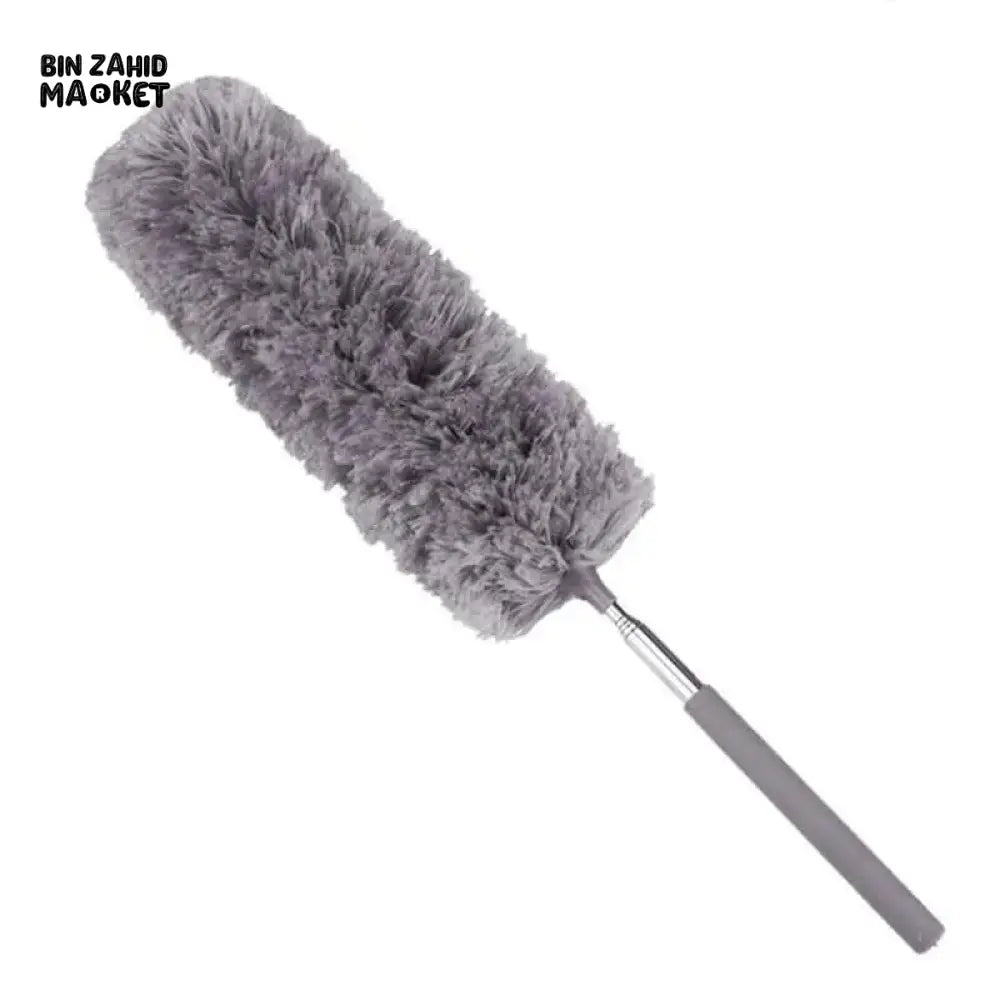 TELESCOPIC MICROFIBER FEATHER DUSTER WITH STAINLESS STEEL POLE – COBWEB & CEILING CLEANING TOOL