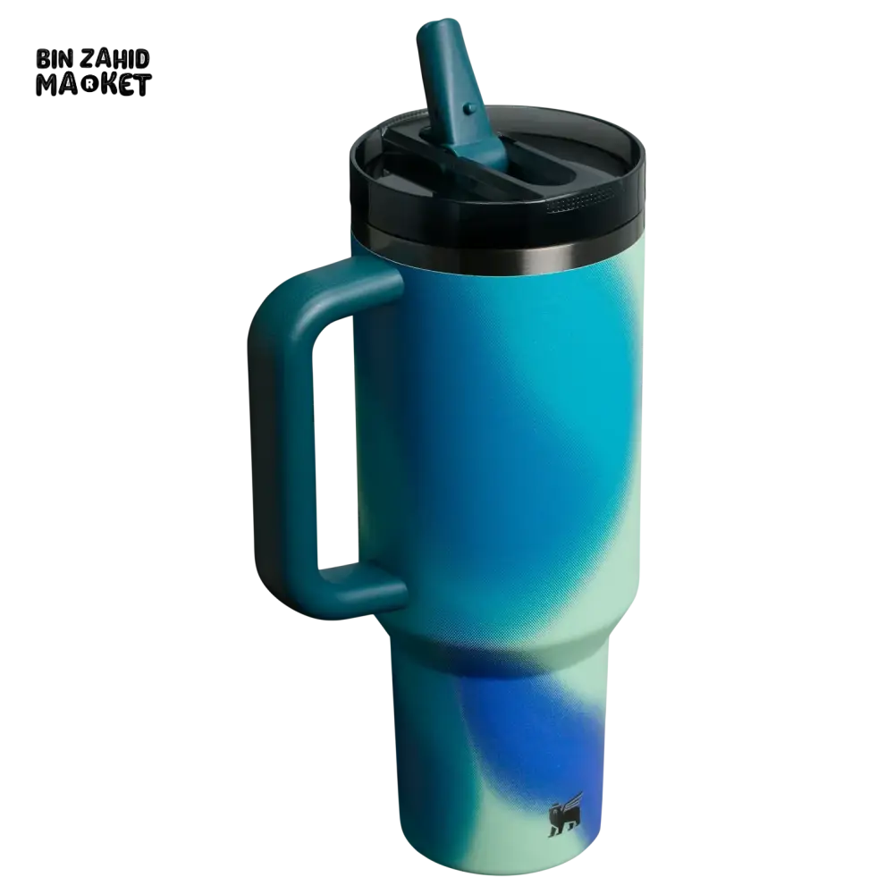 THE NEW FREQUENCY QUENCHER PROTOUR FLIP STRAW TUMBLER 40OZ - COASTAL TEAL MOTION