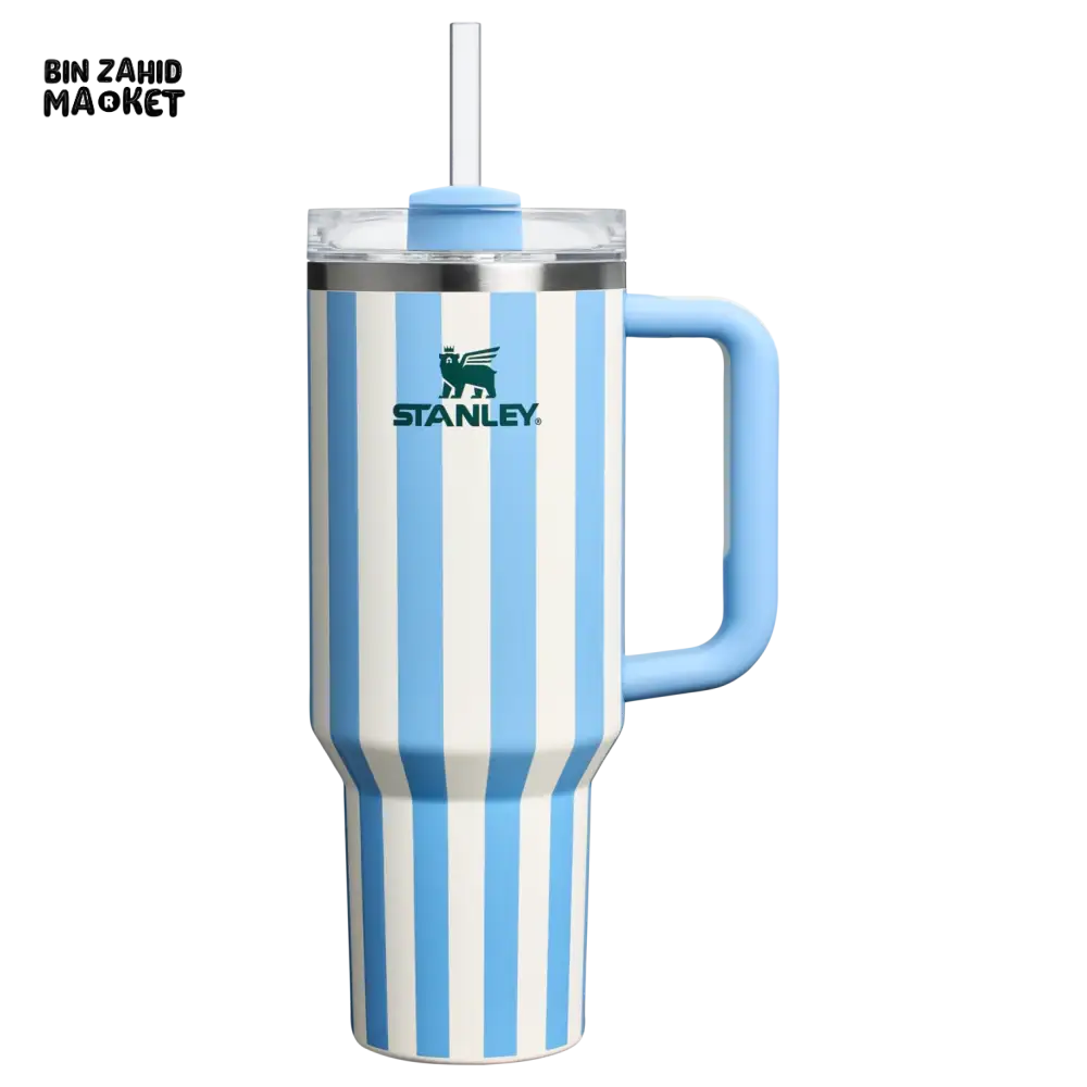 THE QUENCHER H2.0 FLOWSTATE™ TUMBLER 40OZ - CORNFLOWER CABANA GLOSS
