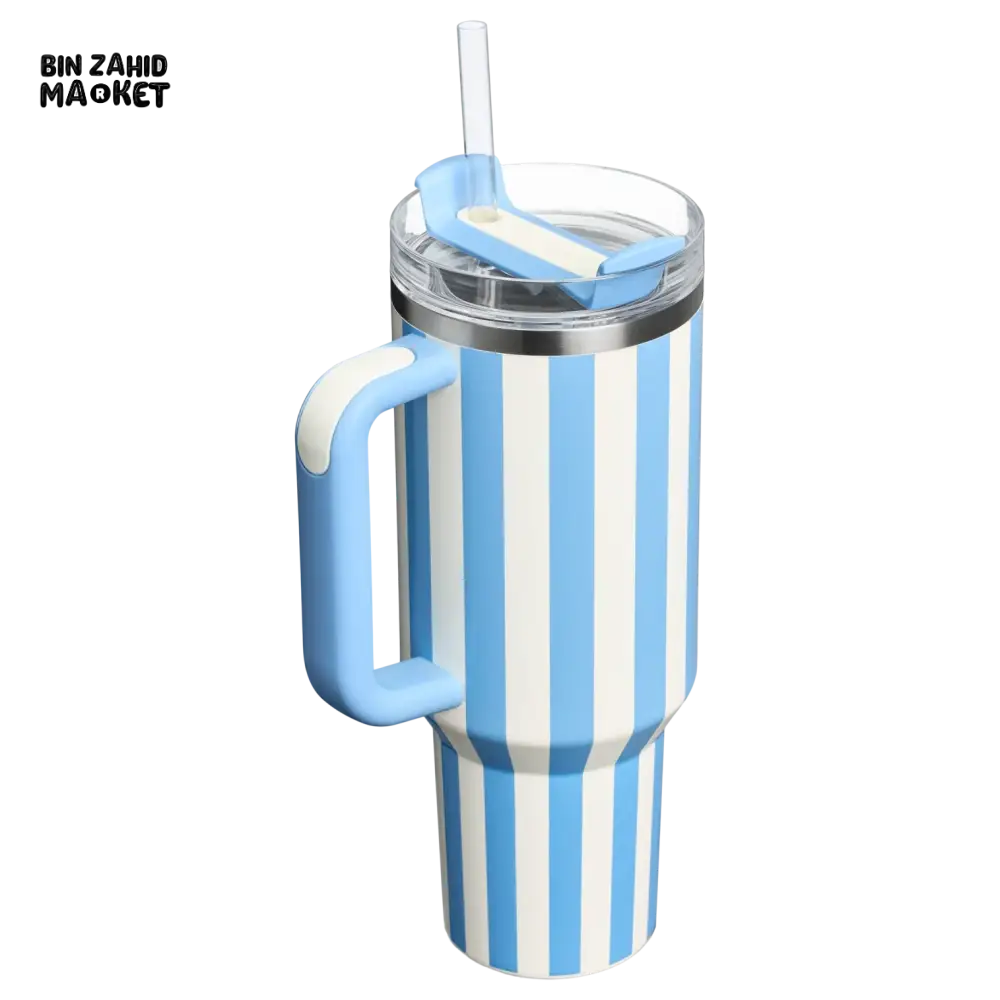 THE QUENCHER H2.0 FLOWSTATE™ TUMBLER 40OZ - CORNFLOWER CABANA GLOSS