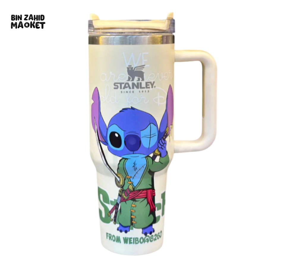 THE STANLEY X STITCH SPECIAL EDITION H2.0 FLOWSTATE QUENCHER TUMBLER 40OZ – CREAM