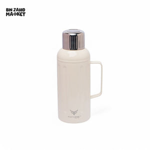 THERMOTREK STAINLESS STEEL INSULATED THERMOS WITH HANDLE - 27 OZ 800ML WHITE