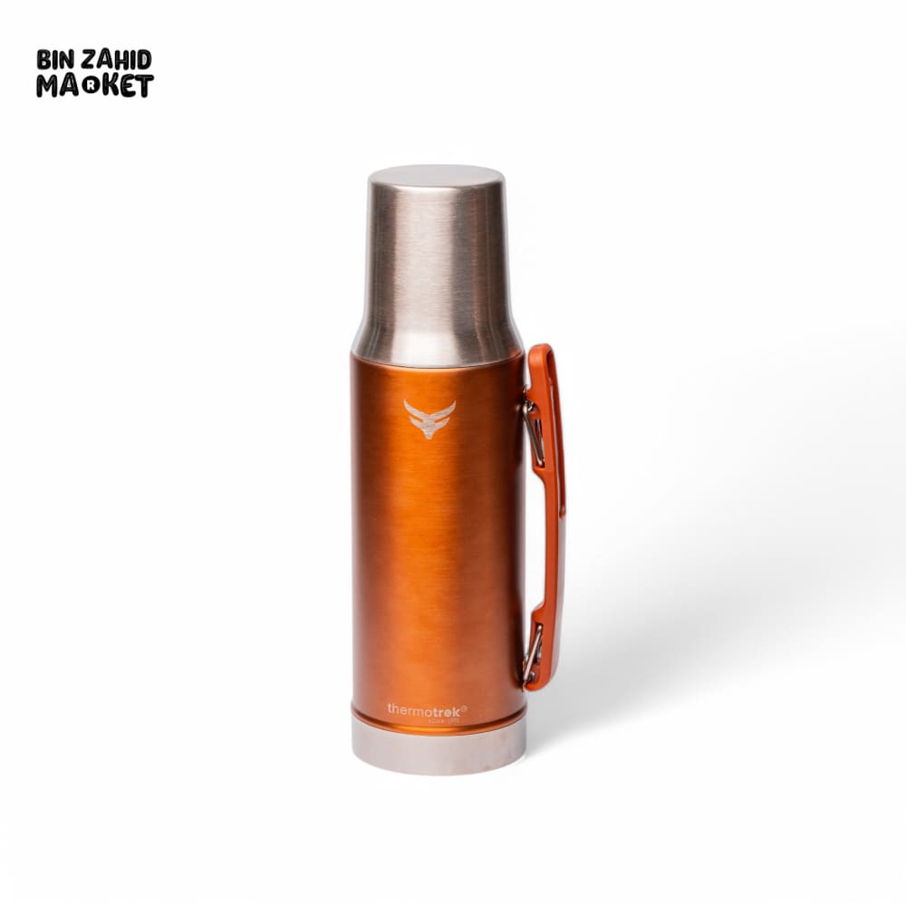 THERMOTREK STAINLESS STEEL INSULATED THERMOS WITH HANDLE - 40-6 OZ 1200ML COPPER ORANGE