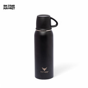 THERMOTREK STAINLESS STEEL INSULATED WATER BOTTLE WITH SCREW-ON CAP - 27 OZ 800ML BLACK