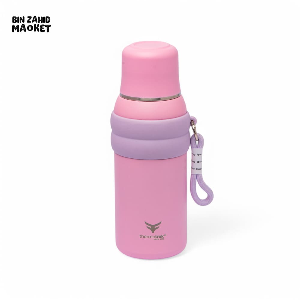 THERMOTREK STAINLESS STEEL INSULATED WATER BOTTLE WITH SCREW-ON CAP - 27 OZ 800ML PINK/PURPLE
