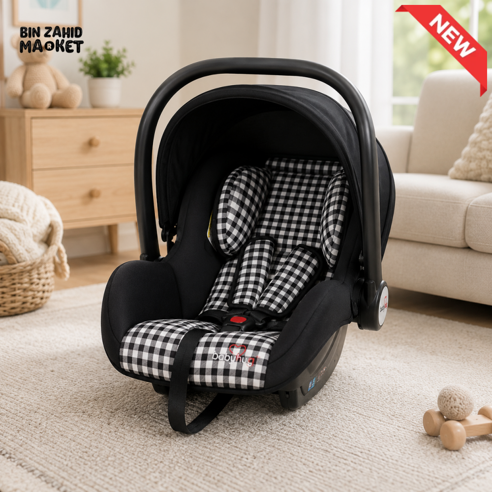 2-IN-1 BABY CARRIER & CAR SEAT – NEWBORN TO 18 MONTHS (BLACK CHECK UNISEX)