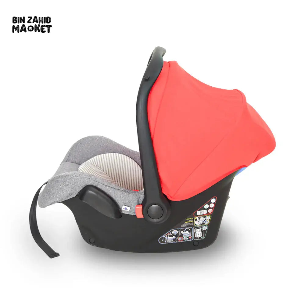 TINNIES BABY CARRY COT / CAR SEAT – SAFE & COMFORTABLE - RED