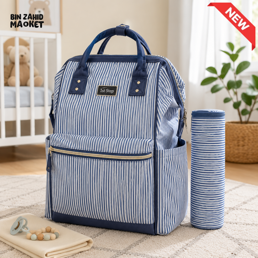 Baby Diaper Bag Pack Blue Stripes