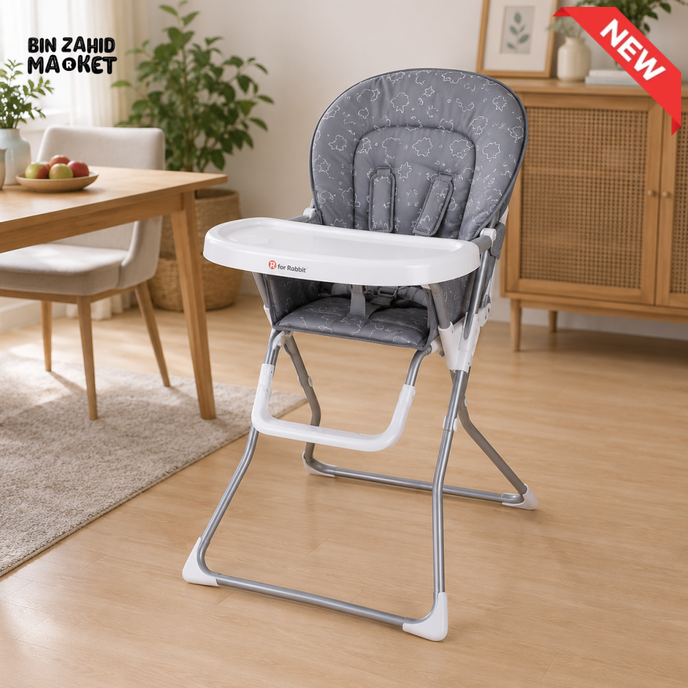 Baby High Chair - Grey