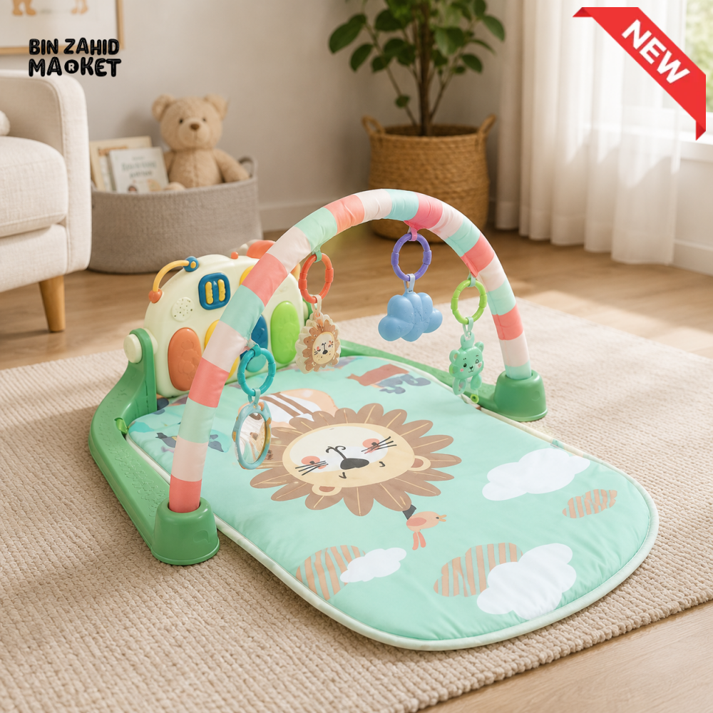TINNIES BABY PIANO PLAY GYM & ACTIVITY MAT GREEN (0–36 MONTHS)