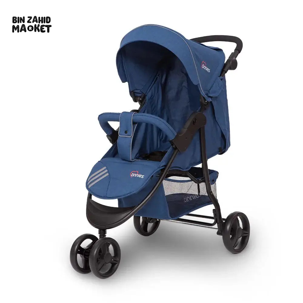 TINNIES BABY STROLLER 3 WHEELER – SAFE, DURABLE & COMFORTABLE - BLUE