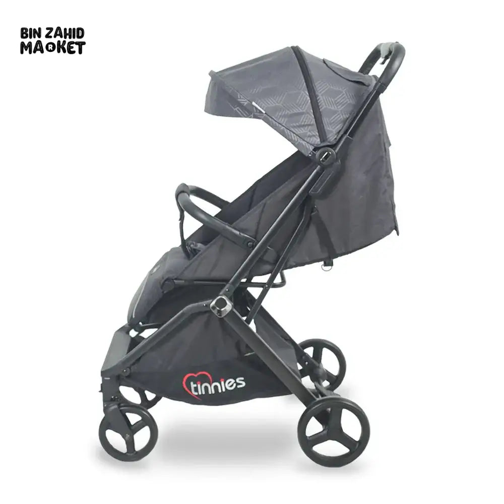 TINNIES BABY STROLLER – DURABLE, EASY TO FOLD & TRAVEL FRIENDLY - GREY