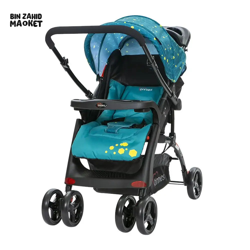 TINNIES BABY STROLLER – LIGHTWEIGHT, STRONG & TRAVEL FRIENDLY - ACID BLUE