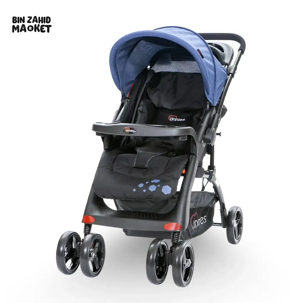 TINNIES BABY STROLLER – LIGHTWEIGHT, STRONG & TRAVEL FRIENDLY - BLACK