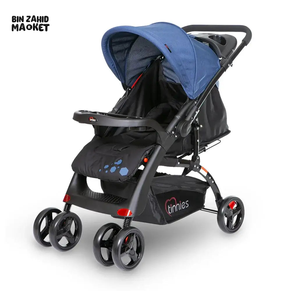 TINNIES BABY STROLLER – LIGHTWEIGHT, STRONG & TRAVEL FRIENDLY - BLACK