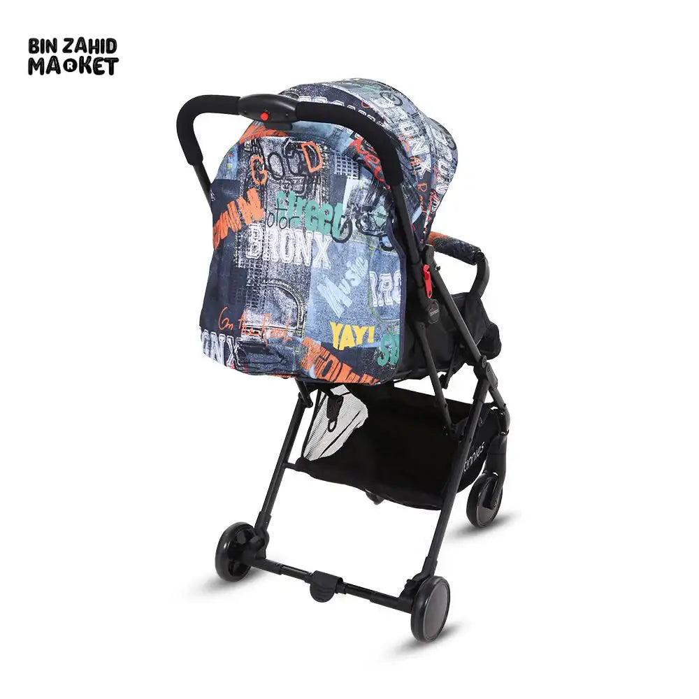 TINNIES BABY STROLLER WITH SAFETY BELT & STORAGE BASKET - COW BOY