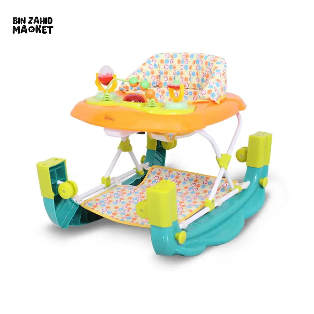 TINNIES BABY WALKER – COLORFUL ROCKER STYLE ACTIVITY WALKER WITH TOYS & MUSIC