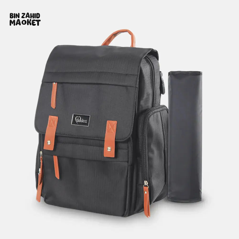TINNIES BLACK DIAPER BAG BACKPACK – LARGE CAPACITY WATERPROOF & TRAVEL FRIENDL (Copy)