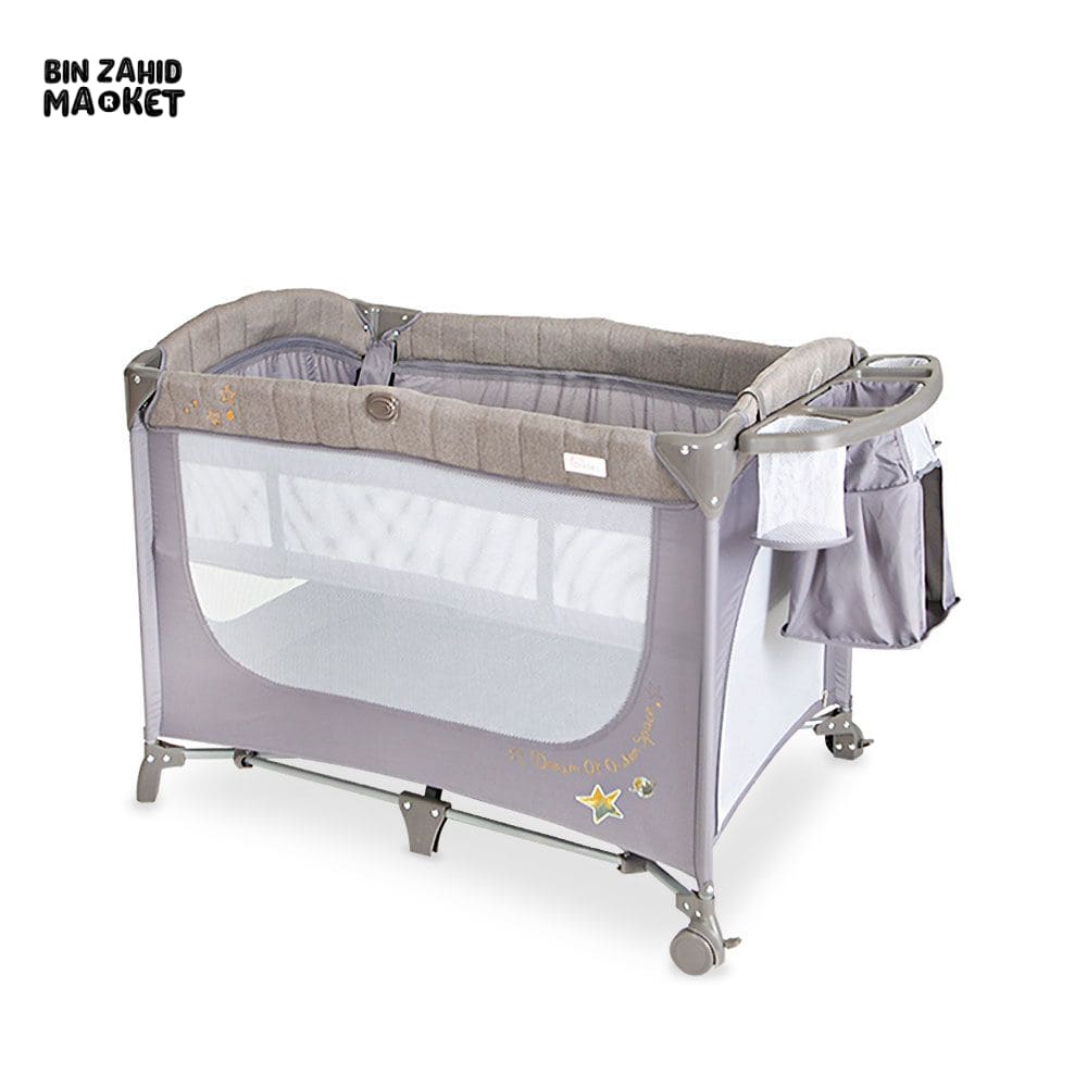 Drop Side Play Pen - Grey