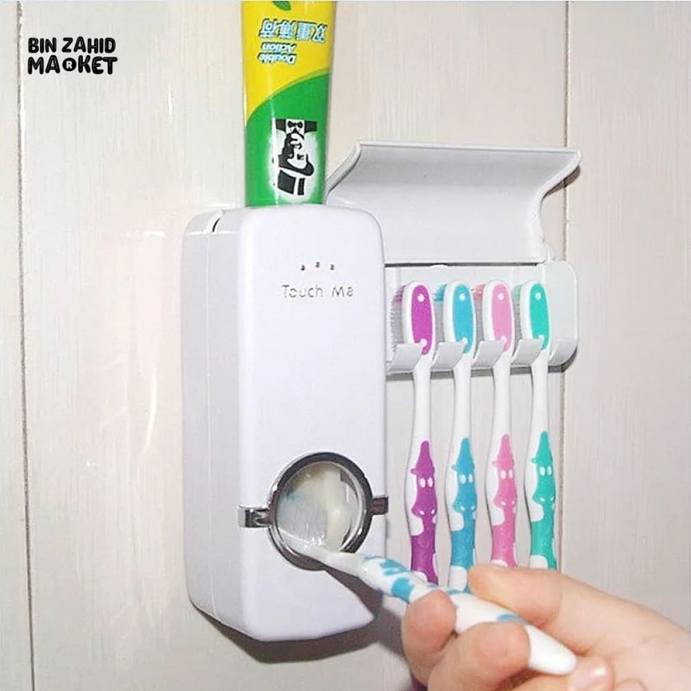 TOOTHPASTE DISPENSER WITH HOLDER